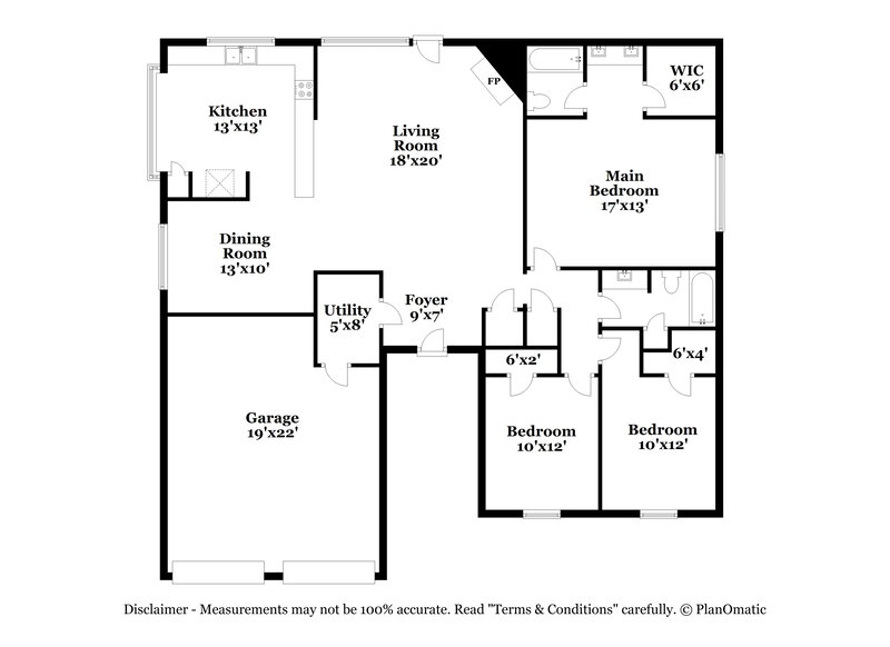 2,185/Mo, 5509 Rock Springs Dr La Porte, TX 77571 Floor Plan View