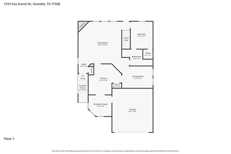 2,080/Mo, 7215 Fox Scene Dr Humble, TX 77338 Floor Plan View