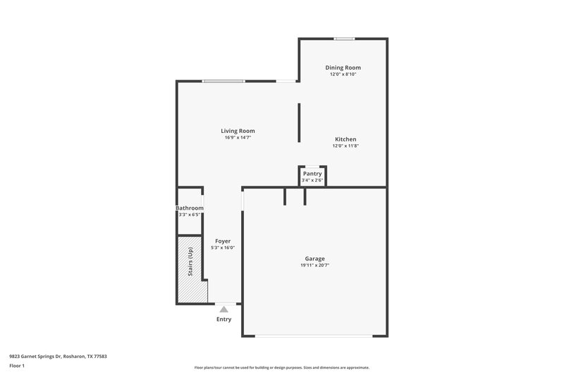 2,010/Mo, 9823 Garnet Springs Dr Rosharon, TX 77583 Floor Plan View