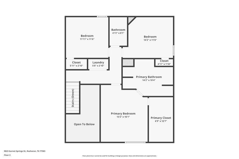 2,010/Mo, 9823 Garnet Springs Dr Rosharon, TX 77583 Floor Plan View 2