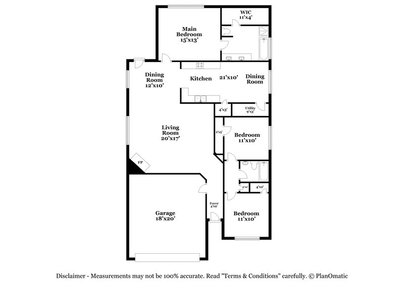 1,805/Mo, 6614 High Stone Ln Katy, TX 77449 Floor Plan View