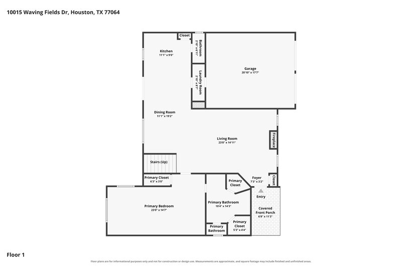 2,125/Mo, 10015 Waving Fields Dr Houston, TX 77064 Floorplan View