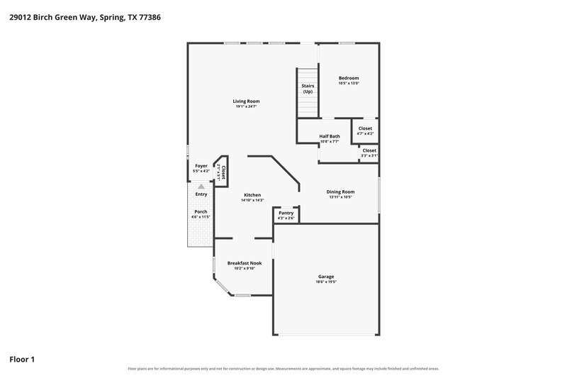 1,975/Mo, 29012 Birch Green Way Spring, TX 77386 Floor Plan View