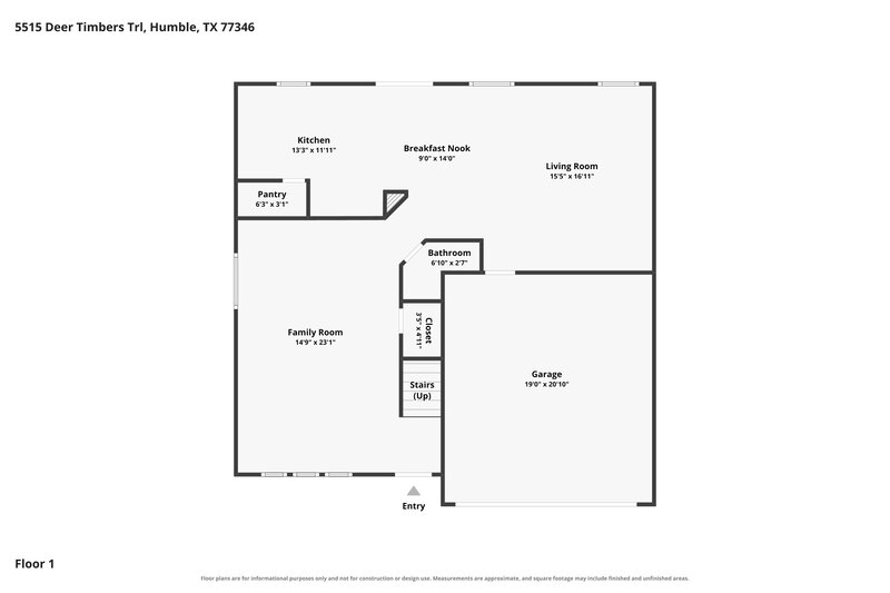 2,015/Mo, 5515 Deer Timbers Trl Humble, TX 77346 Floor Plan View