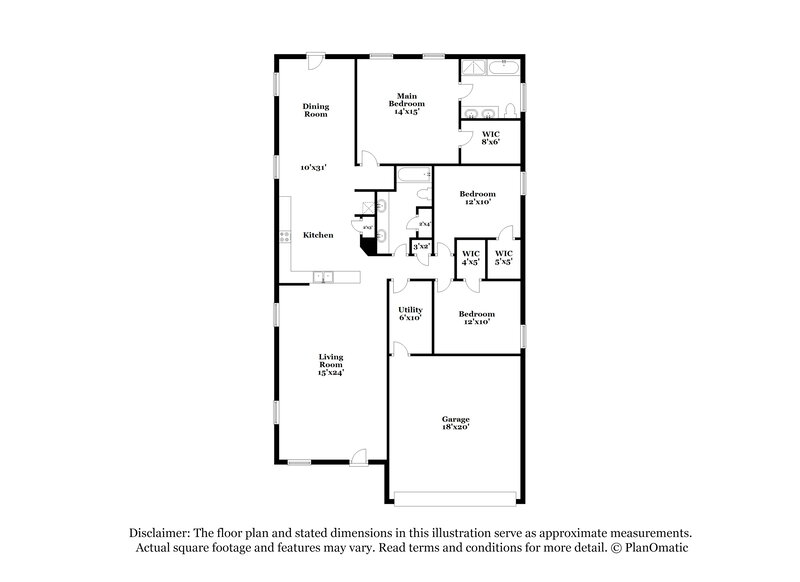 2,340/Mo, 1929 Acaciawood Way Houston, TX 77051 Floor Plan View