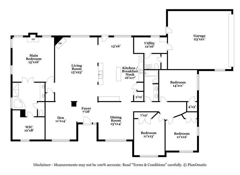 2,175/Mo, 410 Wisdom St Crosby, TX 77532 Floor Plan View