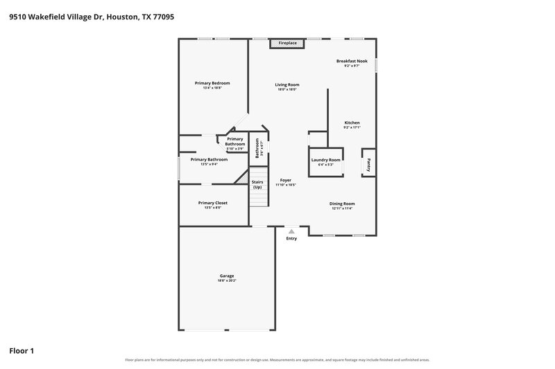 2,225/Mo, 9510 Wakefield Village Dr Houston, TX 77095 Floor Plan View