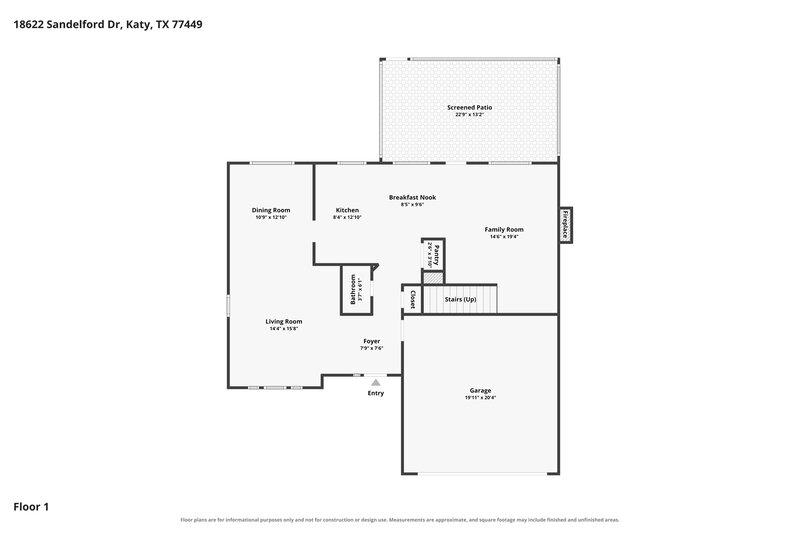 0/Mo, 18622 Sandelford Dr Katy, TX 77449 Floor Plan View