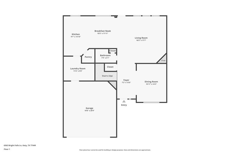 1,955/Mo, 6363 Bright Falls Ln Katy, TX 77449 Floor Plan View