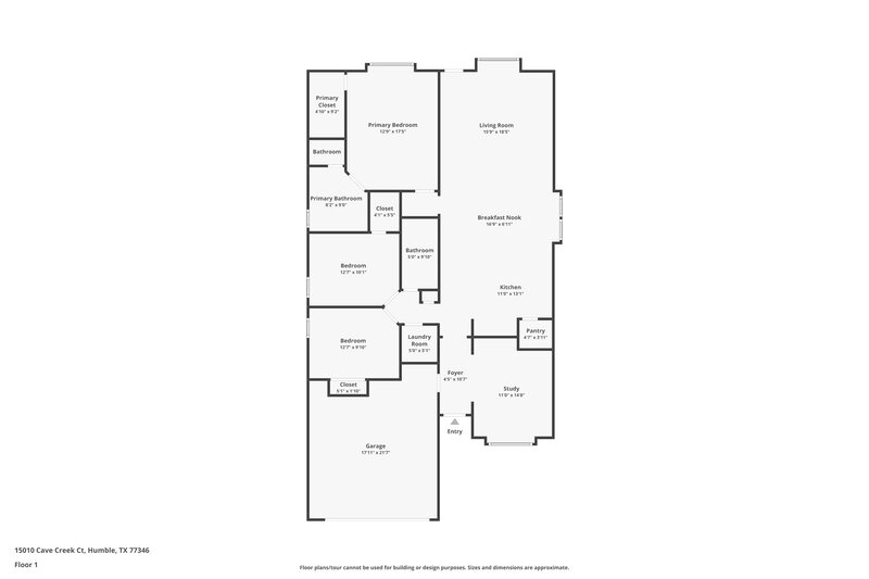 1,930/Mo, 15010 Cave Creek Ct Humble, TX 77346 Floor Plan View