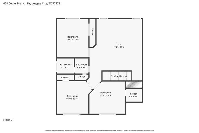 2,355/Mo, 408 Cedar Branch Dr League City, TX 77573 Floor Plan View 2