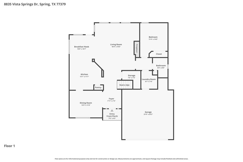 2,705/Mo, 8835 Vista Springs Dr Spring, TX 77379 Floor Plan View