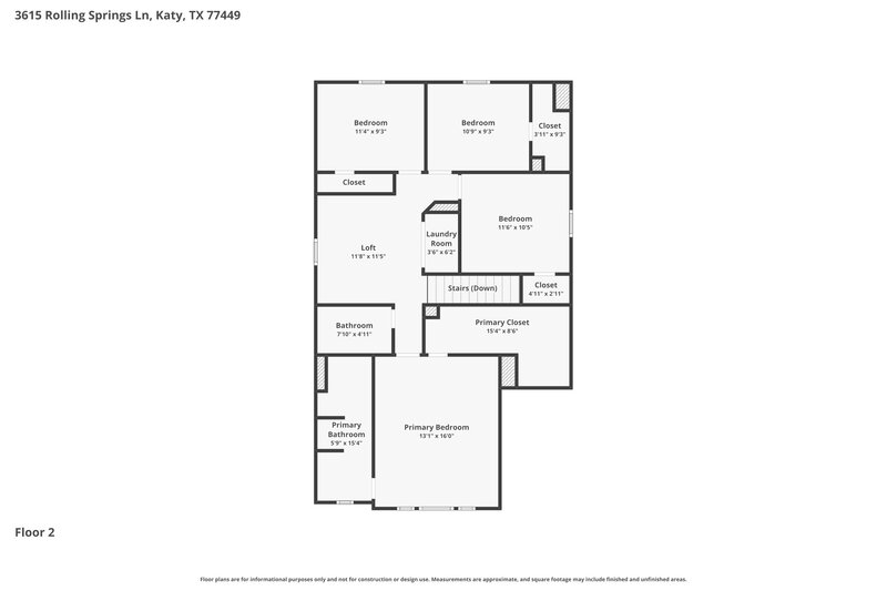 2,140/Mo, 3615 Rolling Springs Ln Katy, TX 77449 Floor Plan View