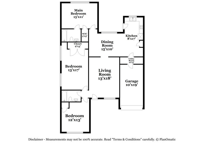 1,825/Mo, 5513 Rio Alamo St Rosharon, TX 77583 Floor Plan View