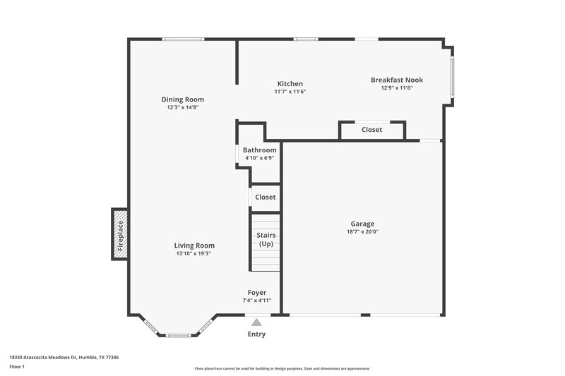 1,940/Mo, 18330 Atascocita Meadows Dr Humble, TX 77346 Floor Plan View