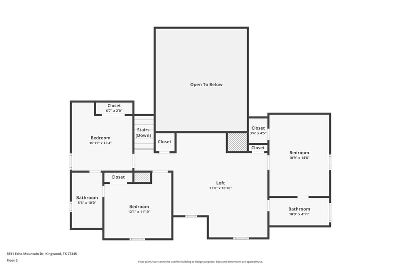2,235/Mo, 3931 Echo Mountain Dr Kingwood, TX 77345 Floor Plan View 2