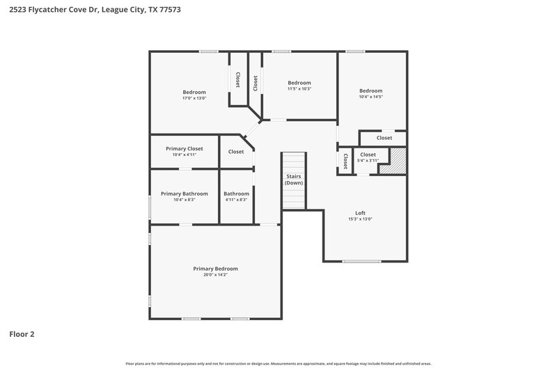 3,005/Mo, 2523 Flycatcher Cove Dr League City, TX 77573 Floor Plan View 2