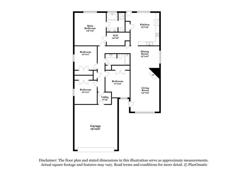1,860/Mo, 21618 Aldercy Humble, TX 77338 Floorplan View