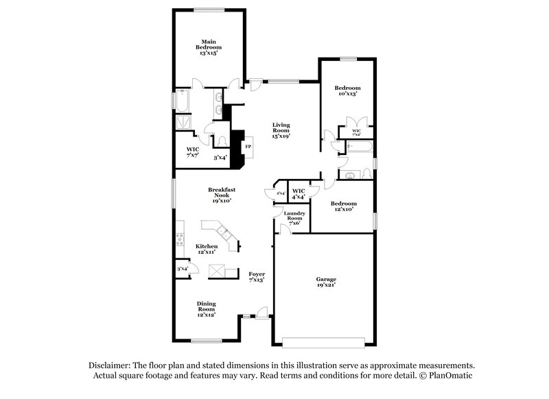 1,980/Mo, 12006 Lucky Meadow Dr Tomball, TX 77375 Floor Plan View