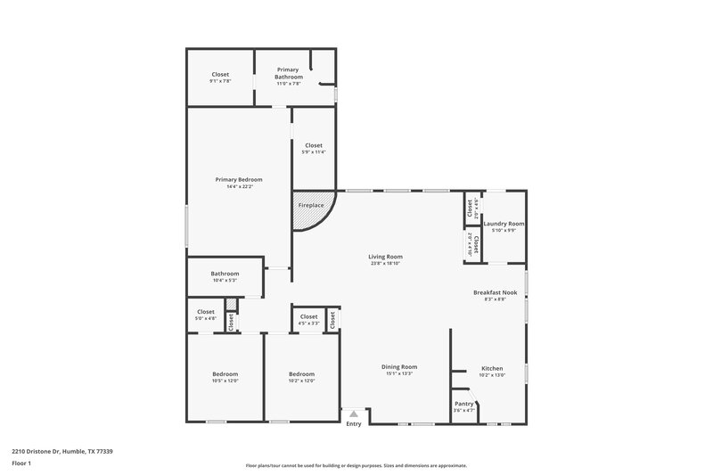 2,180/Mo, 2210 Dristone Dr Kingwood, TX 77339 Floorplan View