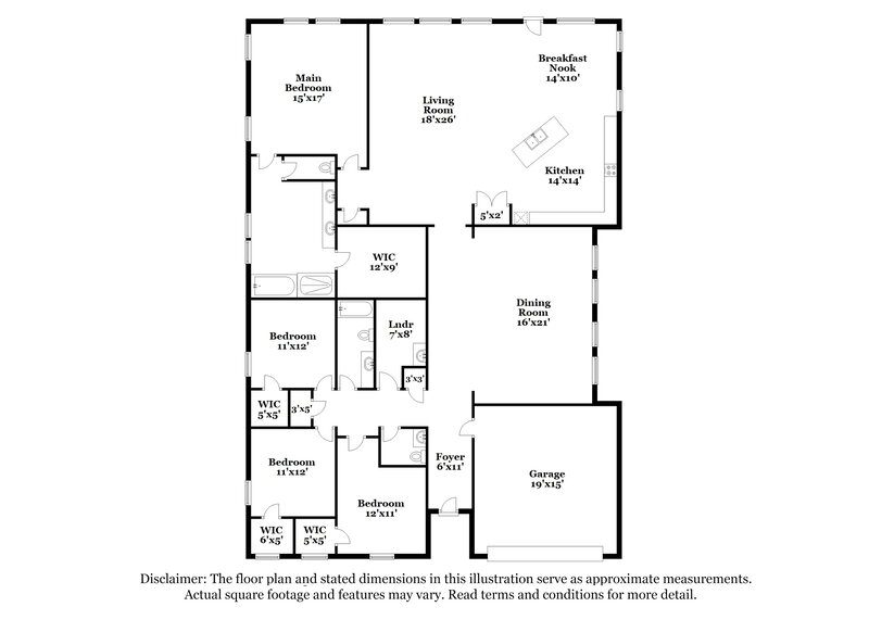 2,485/Mo, 2719 Trailblazer Ln Manvel, TX 77578 Floor Plan View