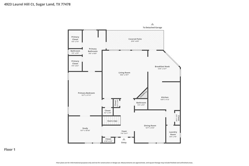 3,035/Mo, 4923 Laurel Hill Ct Sugar Land, TX 77478 Floorplan View