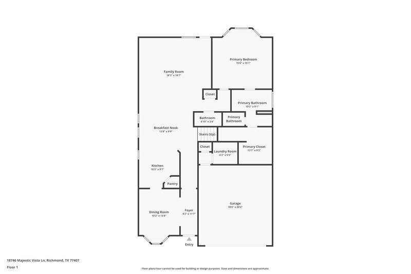 2,365/Mo, 18746 Majestic Vista Ln Richmond, TX 77407 Floorplan View