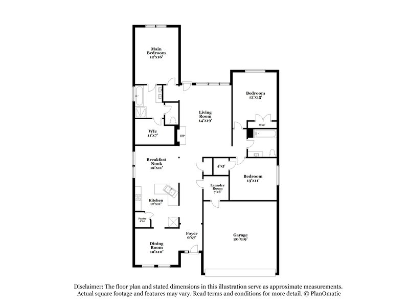 2,180/Mo, 1401 Oregon St La Porte, TX 77571 Floor Plan View