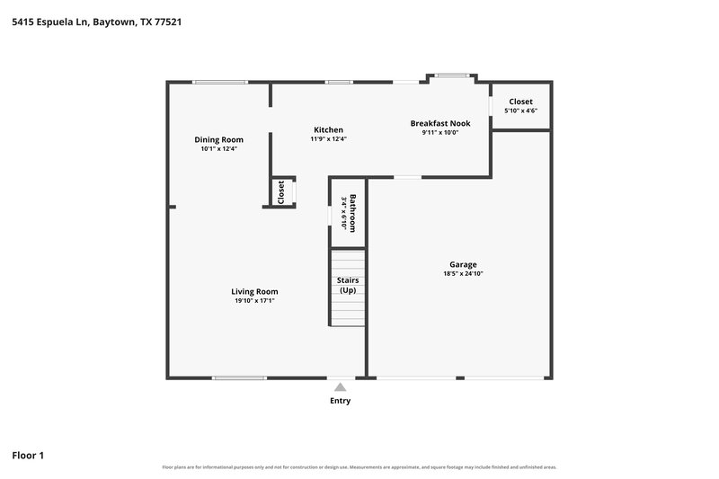 1,915/Mo, 5415 Espuela Ln Baytown, TX 77521 Floor Plan View