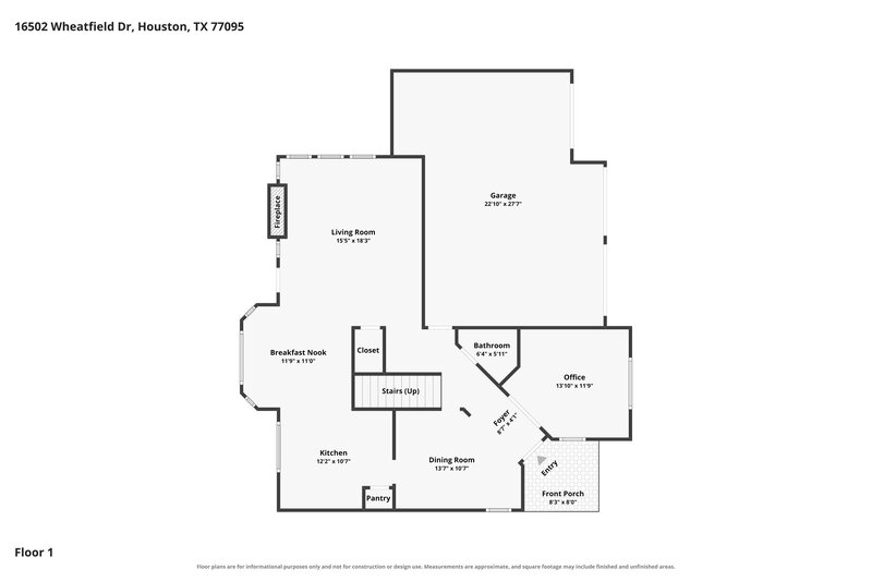 2,340/Mo, 16502 Wheatfield Dr Houston, TX 77095 Floor Plan View