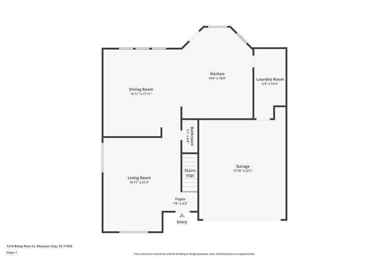 2,415/Mo, 1219 Betsy Ross Ct Missouri City, TX 77459 Floor Plan View