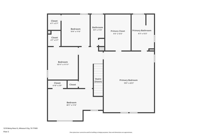 2,415/Mo, 1219 Betsy Ross Ct Missouri City, TX 77459 Floor Plan View 2