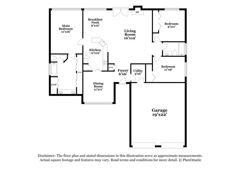 1,875/Mo, 15803 N Chamfer Ct Crosby, TX 77532 Floor Plan View