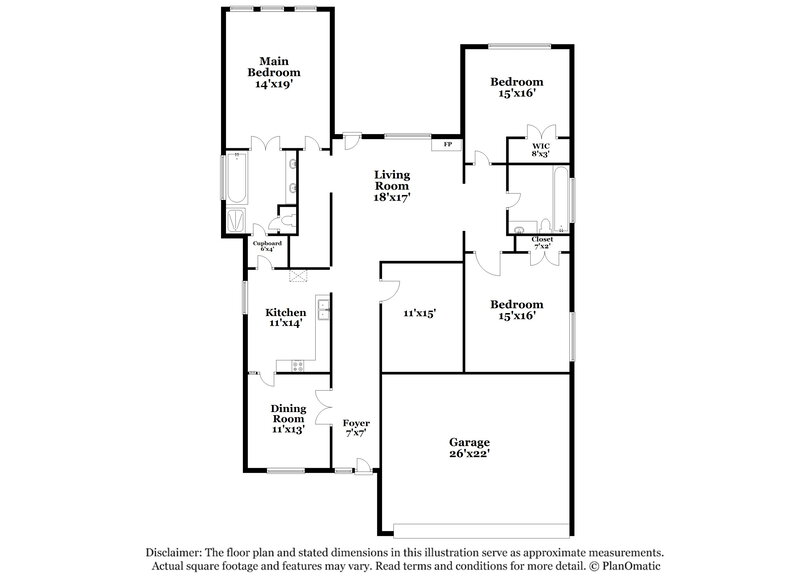 2,490/Mo, 2724 Pedernales Falls Dr Pearland, TX 77584 Floor Plan View
