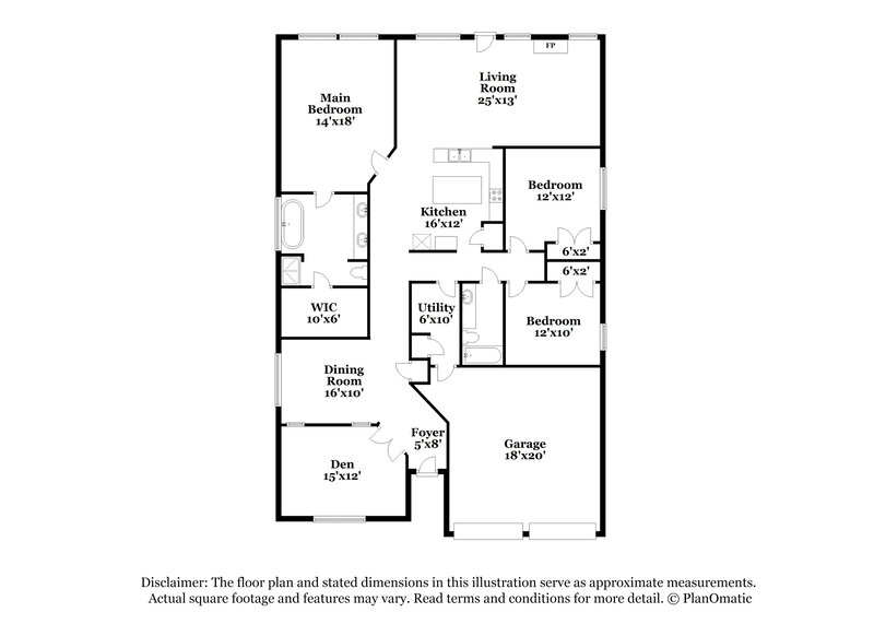 2,265/Mo, 1722 Moston Dr Spring, TX 77386 Floor Plan View