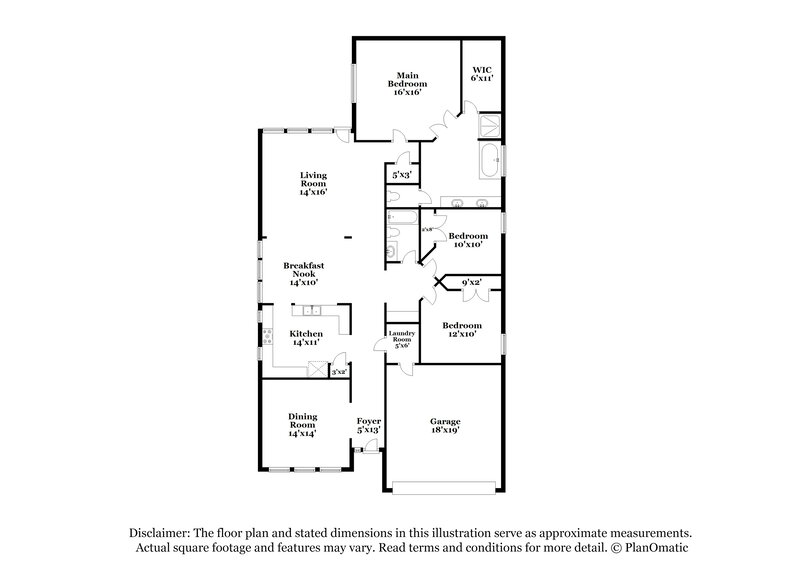 1,905/Mo, 992 Northampton Dr Conroe, TX 77303 Floor Plan View