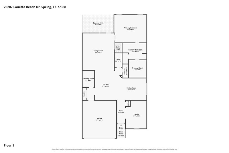 2,295/Mo, 20207 Louetta Reach Dr Spring, TX 77388 Floor Plan View