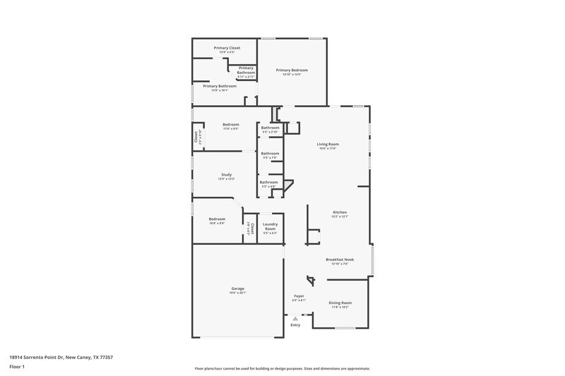 1,855/Mo, 18914 Sorrento Point Dr New Caney, TX 77357 Floor Plan View