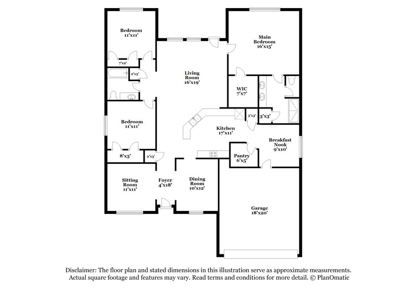 2,270/Mo, 5016 Asia Ln Dickinson, TX 77539 Floor Plan View