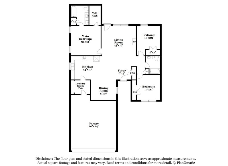 2,075/Mo, 5304 Carmichael Cir Alvin, TX 77511 Floor Plan View