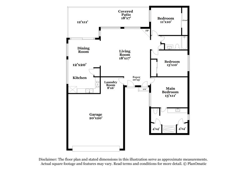 1,925/Mo, 3439 Nutwood Ln Spring, TX 77389 Floor Plan View