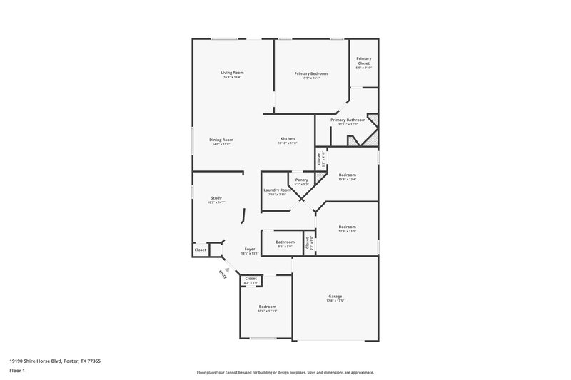 1,760/Mo, 19190 Shire Horse Blvd Porter, TX 77365 Floor Plan View
