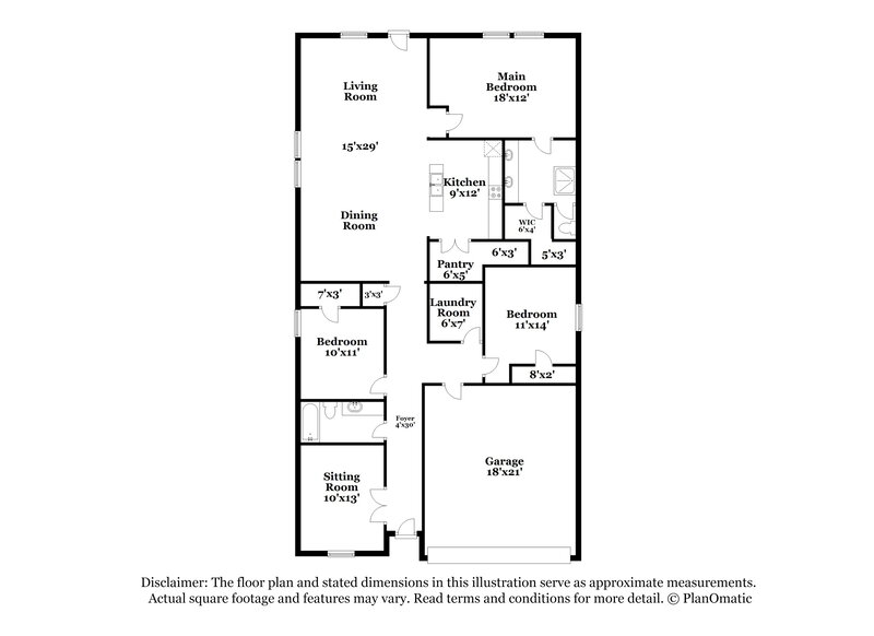1,835/Mo, 135 Pequin Rd Crosby, TX 77532 Floorplan View