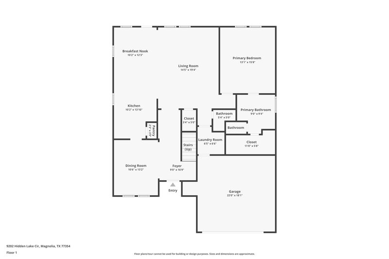2,275/Mo, 9202 Hidden Lake Cir Magnolia, TX 77354 Floorplan View