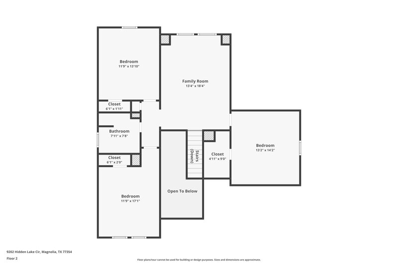 2,275/Mo, 9202 Hidden Lake Cir Magnolia, TX 77354 Floorplan View 2