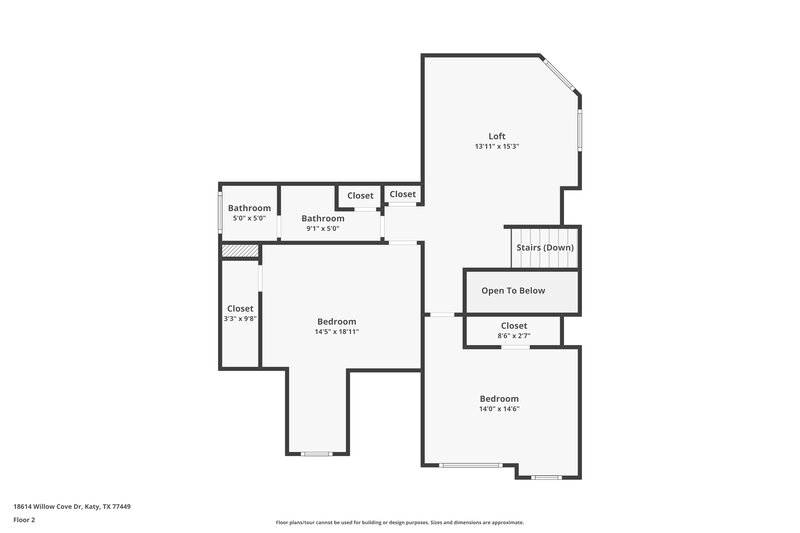 2,190/Mo, 18614 Willow Cove Dr Katy, TX 77449 Floor Plan View 2
