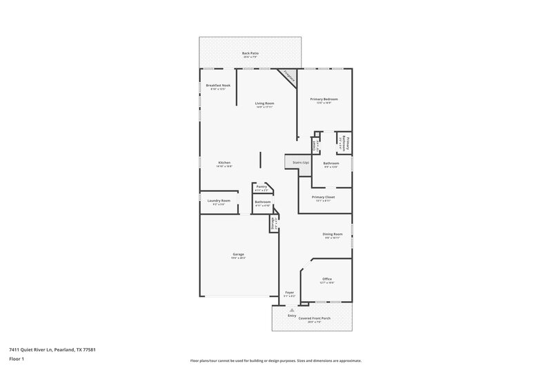 2,815/Mo, 7411 Quiet River Ln Pearland, TX 77581 Floor Plan View
