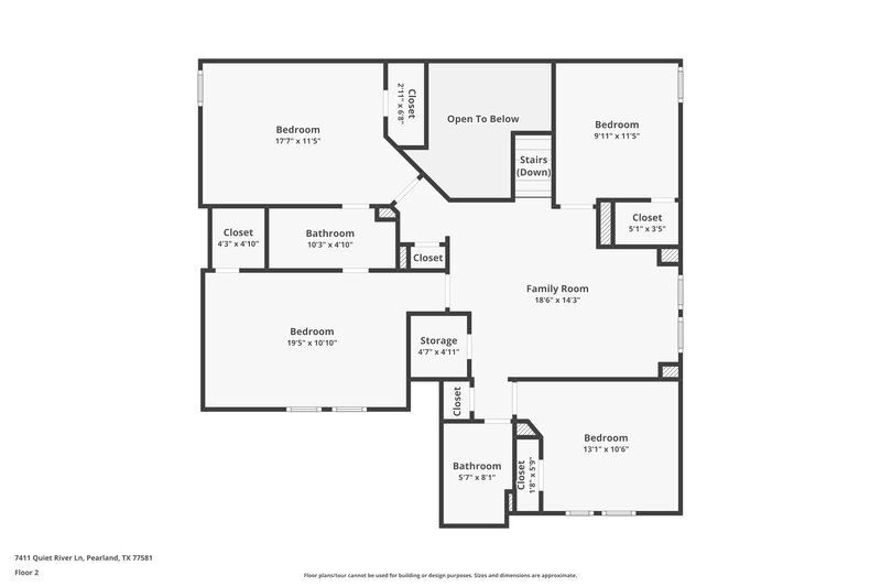 2,815/Mo, 7411 Quiet River Ln Pearland, TX 77581 Floor Plan View 2