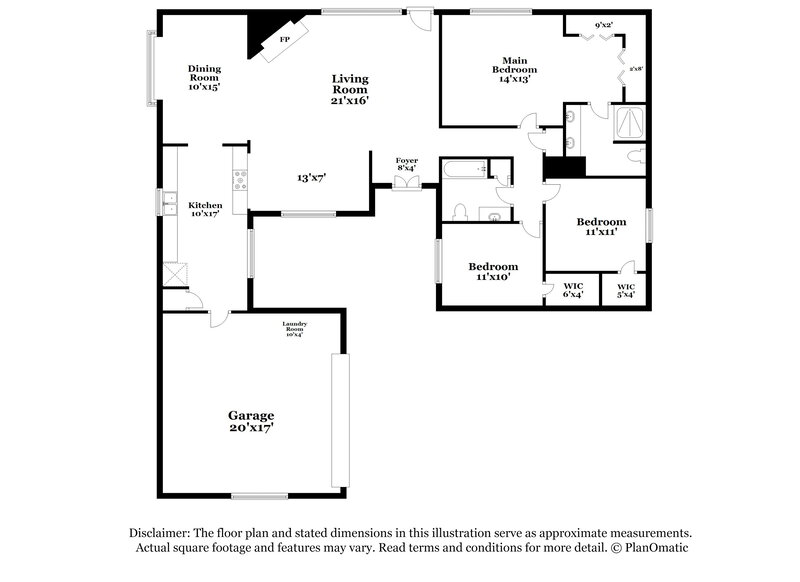 1,895/Mo, 4218 Mohawk St Baytown, TX 77521 Floorplan View