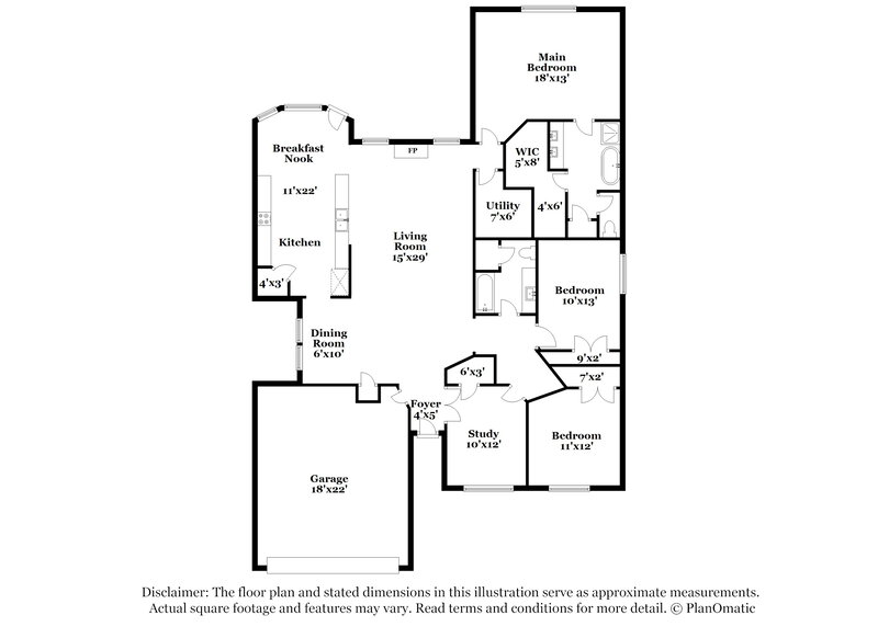 2,285/Mo, 23230 Sawmill Cross Ln Spring, TX 77373 Floor Plan View